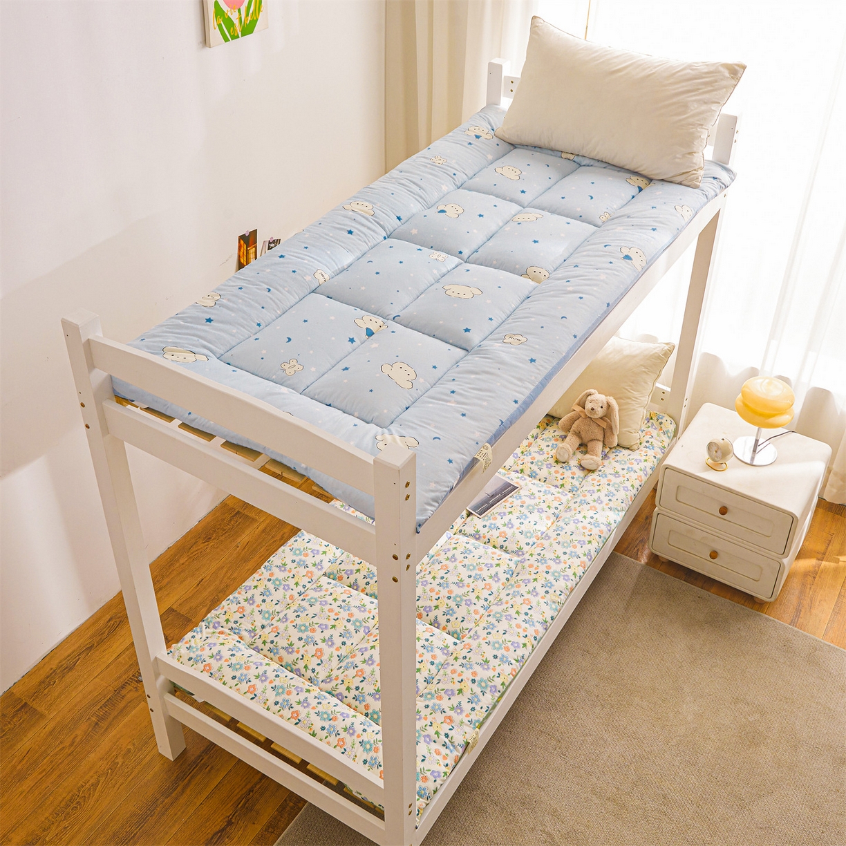 梵蒂莎 2025新款新疆棉花四季款秋冬两用床垫子褥子宿舍印花学生款棉花床褥垫（场景1）（含买家秀） 晚安小狗-床垫