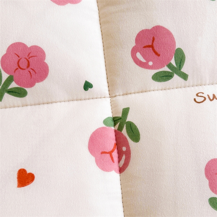 91家纺网 家纺一手货源 找家纺 梵蒂莎 2025新款新疆棉花四季款秋冬两用床垫子褥子学生宿舍印花学生款棉花床褥垫（场景2）（含买家秀） 碧叶粉黛-床垫