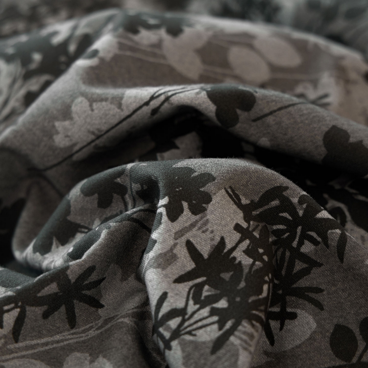 91家纺网 家纺一手货源 找家纺 蓝邻家纺 2025新款全棉纯棉加厚磨毛法式复古风四件套 漫枝-灰