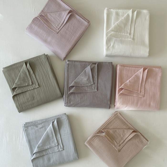 91家纺网 家纺一手货源 找家纺 三味舒屋 2025新款全棉纯棉双层纱单品系列-单床单 组合图仅供参考