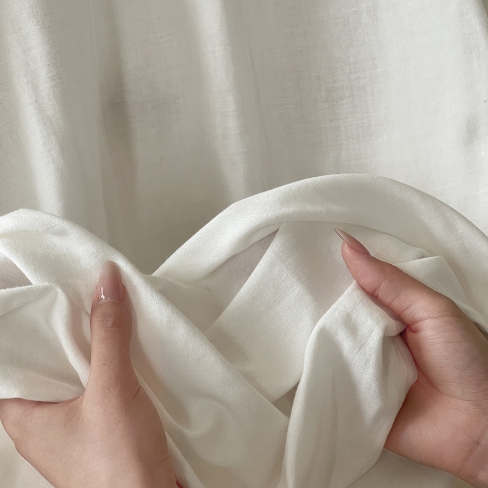 91家纺网 家纺一手货源 找家纺 三味舒屋 2025新款全棉纯棉双层纱单品系列-单床单 云舒白