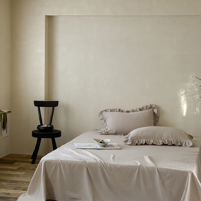 91家纺网 家纺一手货源 找家纺 三味舒屋 2025新款全棉纯棉双层纱单品系列-单床单 复古棕