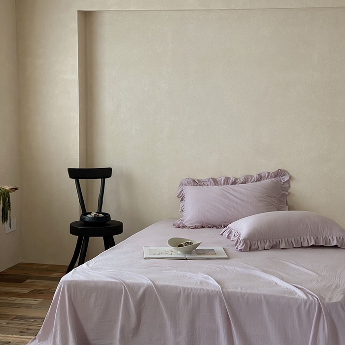 91家纺网 家纺一手货源 找家纺 三味舒屋 2025新款全棉纯棉双层纱单品系列-单床单 香芋奶昔