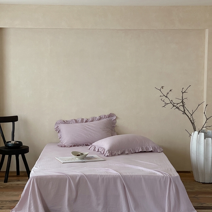 91家纺网 家纺一手货源 找家纺 三味舒屋 2025新款全棉纯棉双层纱单品系列-单床单 香芋奶昔