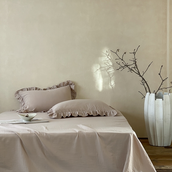 91家纺网 家纺一手货源 找家纺 三味舒屋 2025新款全棉纯棉双层纱单品系列-单床单 复古棕