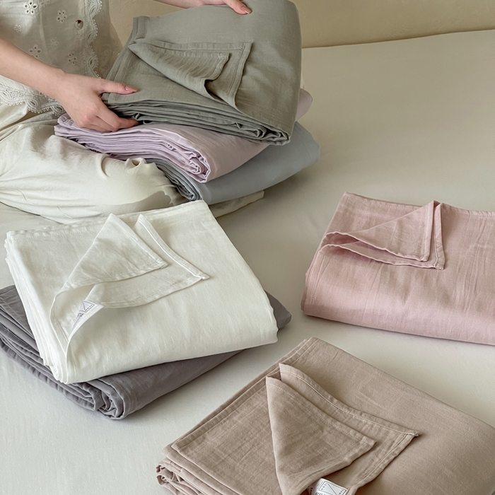 91家纺网 家纺一手货源 找家纺 三味舒屋 2025新款全棉纯棉双层纱单品系列-单床单 组合图仅供参考