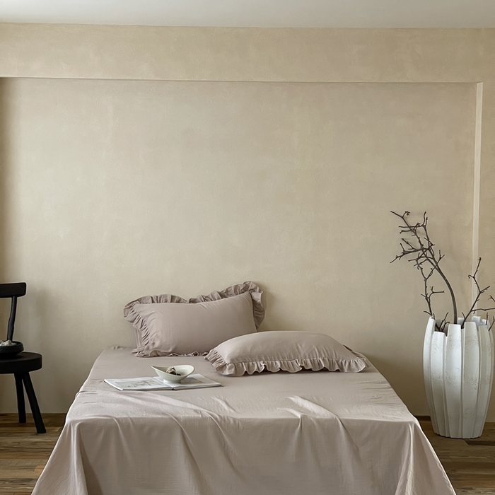 91家纺网 家纺一手货源 找家纺 三味舒屋 2025新款全棉纯棉双层纱单品系列-单床单 复古棕