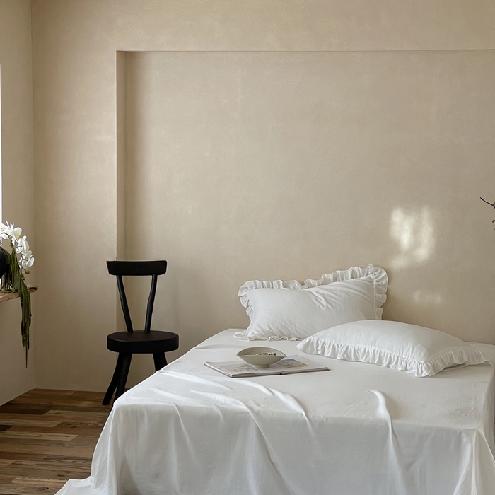 91家纺网 家纺一手货源 找家纺 三味舒屋 2025新款全棉纯棉双层纱单品系列-单床单 云舒白