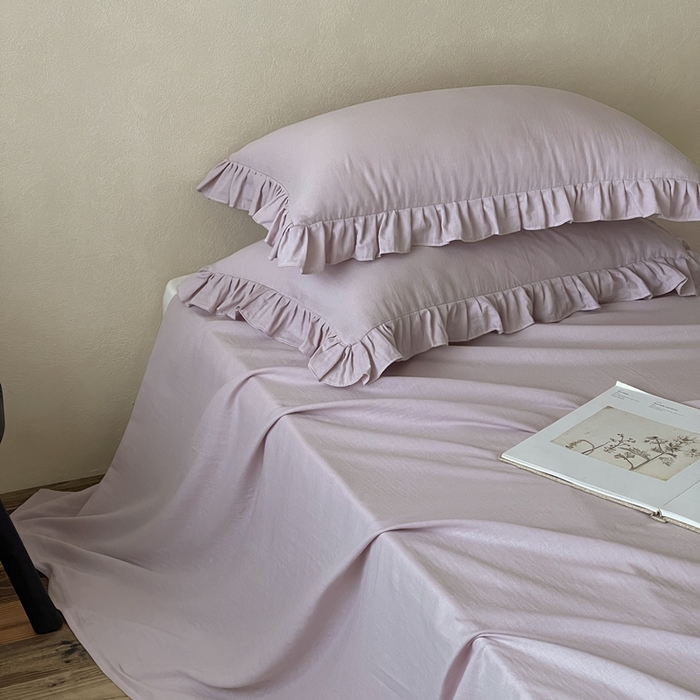 91家纺网 家纺一手货源 找家纺 三味舒屋 2025新款全棉纯棉双层纱单品系列-单床单 香芋奶昔