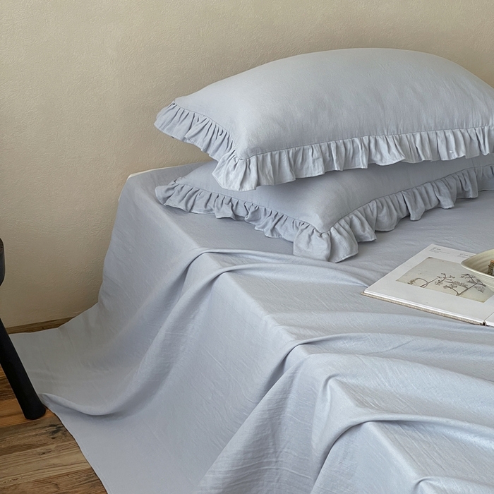 91家纺网 家纺一手货源 找家纺 三味舒屋 2025新款全棉纯棉双层纱单品系列-单床单 海岛迷雾