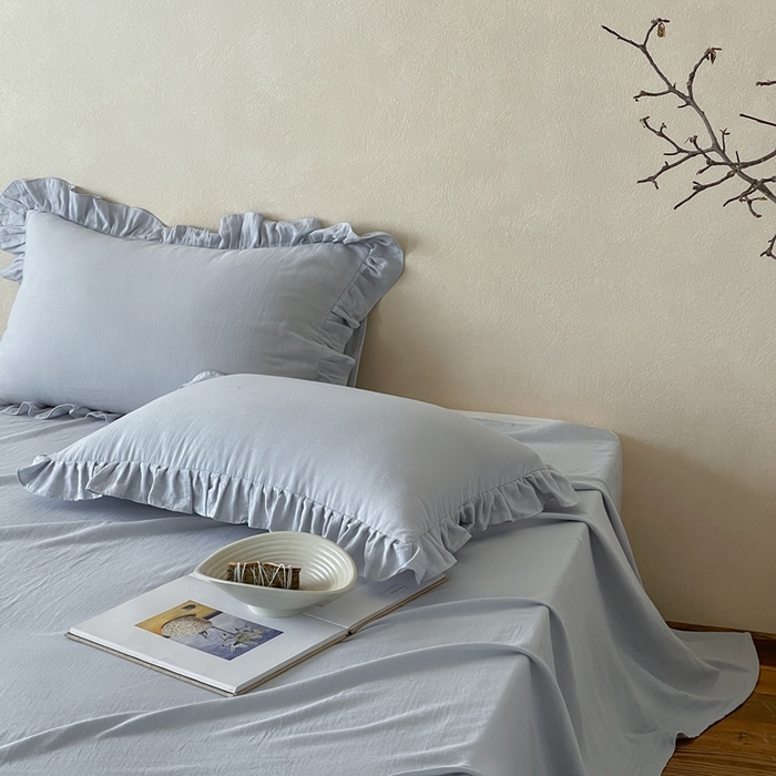 91家纺网 家纺一手货源 找家纺 三味舒屋 2025新款全棉纯棉双层纱单品系列-单床单 海岛迷雾