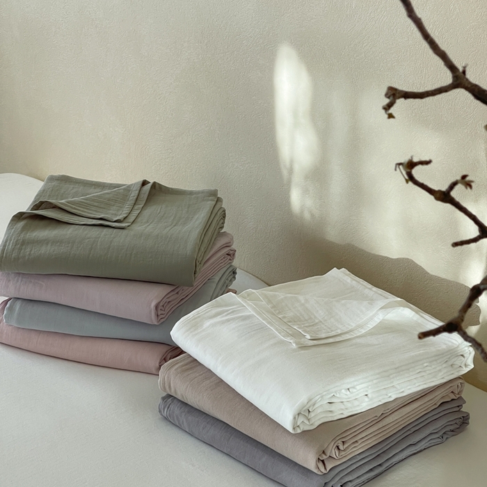 91家纺网 家纺一手货源 找家纺 三味舒屋 2025新款全棉纯棉双层纱单品系列-单床单 组合图仅供参考