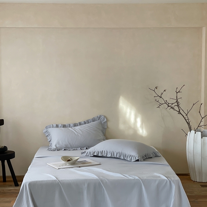 91家纺网 家纺一手货源 找家纺 三味舒屋 2025新款全棉纯棉双层纱单品系列-单床单 海岛迷雾