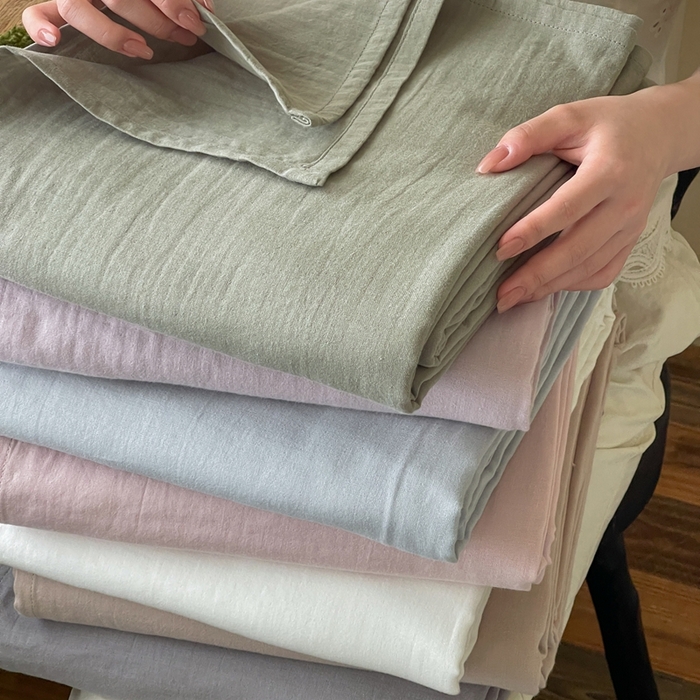 91家纺网 家纺一手货源 找家纺 三味舒屋 2025新款全棉纯棉双层纱单品系列-单床单 组合图仅供参考