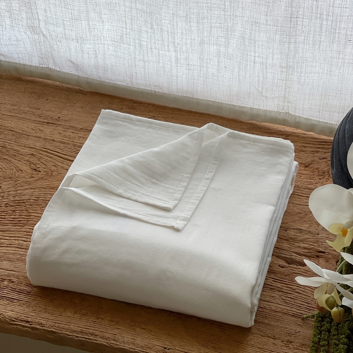 三味舒屋 2025新款全棉纯棉双层纱单品系列-单床单 云舒白