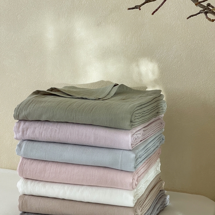 91家纺网 家纺一手货源 找家纺 三味舒屋 2025新款全棉纯棉双层纱单品系列-单床单 组合图仅供参考