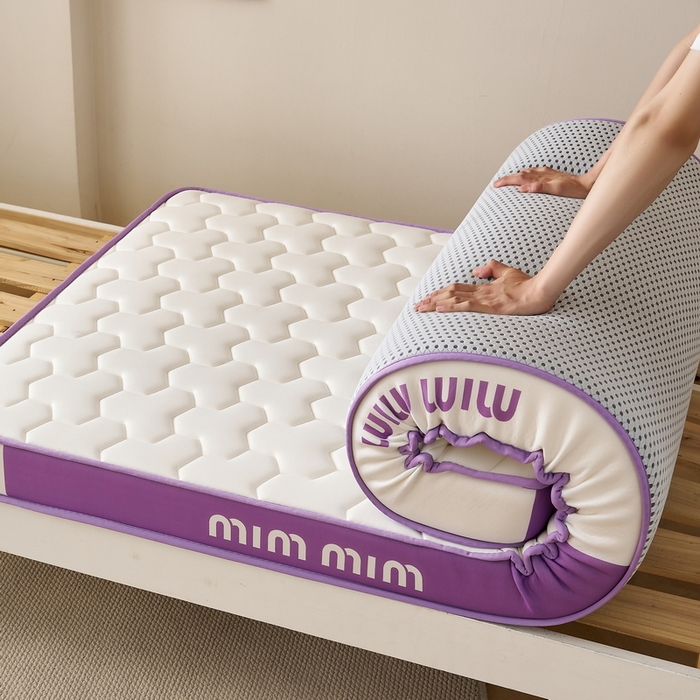 91家纺网 家纺一手货源 找家纺 （总）奇丝雅 2025新款宝石双拼高密记忆棉立体乳胶床垫