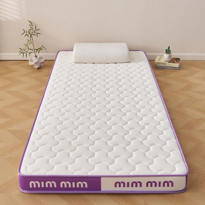 91家纺网 家纺一手货源 找家纺 奇丝雅 2025新款宝石双拼高密记忆棉立体乳胶床垫 宝石紫（9公分）