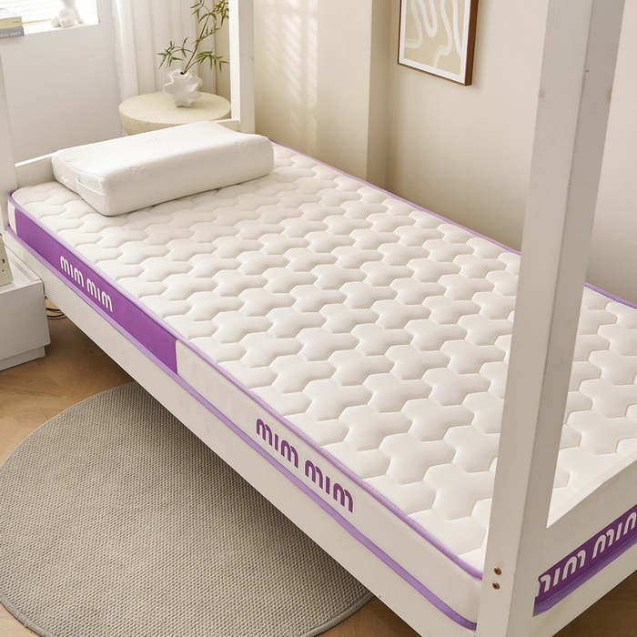 91家纺网 家纺一手货源 找家纺 奇丝雅 2025新款宝石双拼高密记忆棉立体乳胶床垫 宝石紫（9公分）