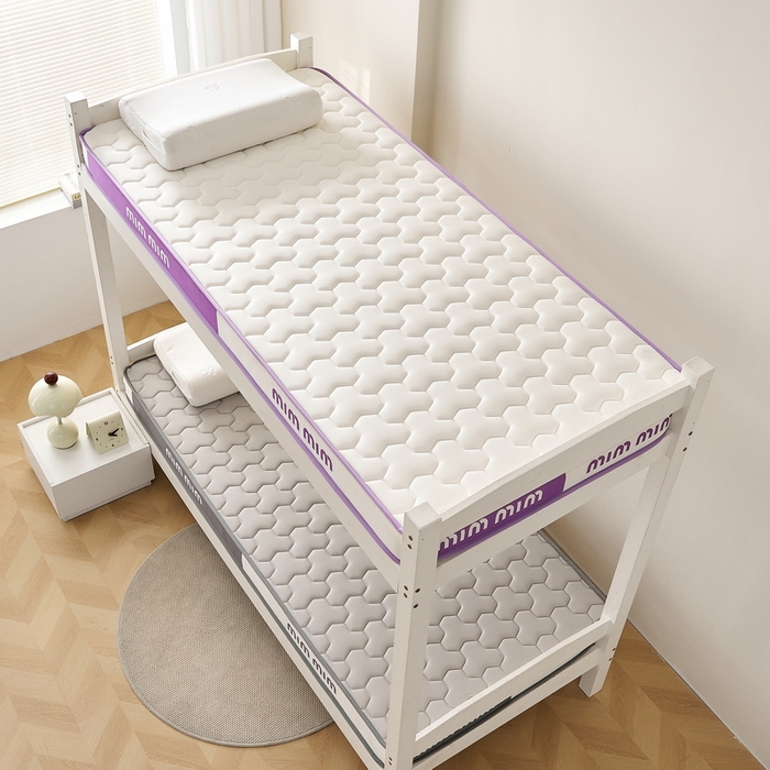 91家纺网 家纺一手货源 找家纺 奇丝雅 2025新款宝石双拼高密记忆棉立体乳胶床垫 宝石紫（9公分）