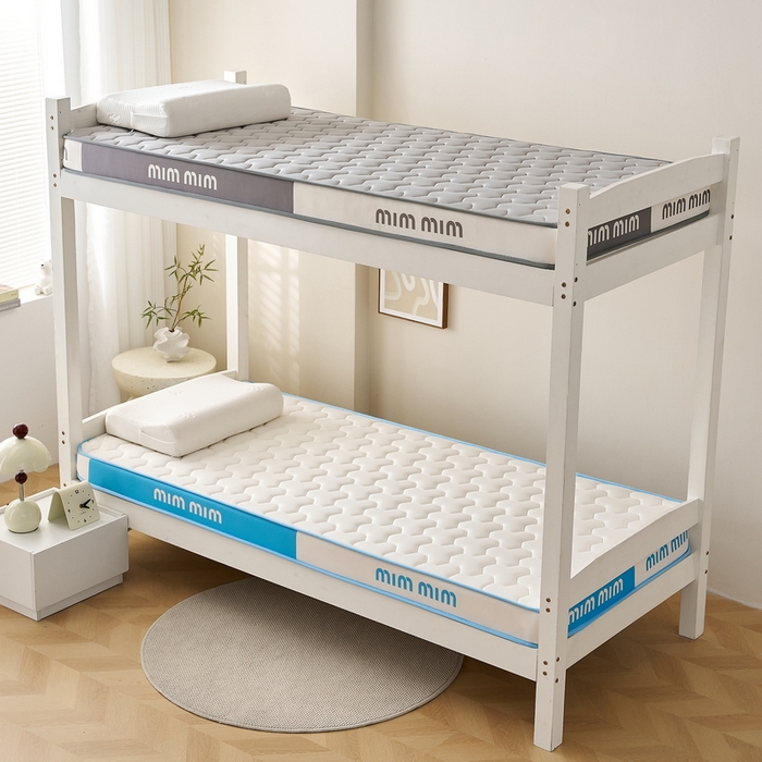 91家纺网 家纺一手货源 找家纺 奇丝雅 2025新款宝石双拼高密记忆棉立体乳胶床垫 宝石蓝（6公分）