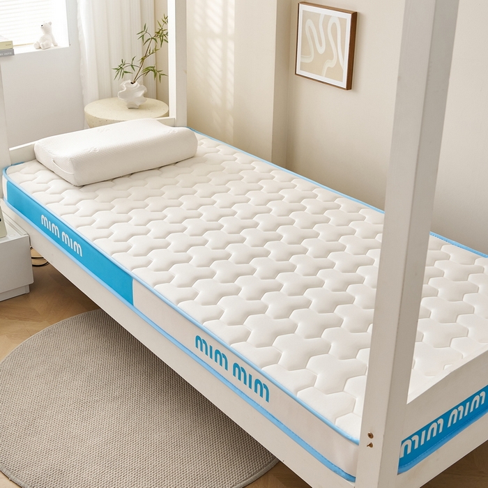 91家纺网 家纺一手货源 找家纺 奇丝雅 2025新款宝石双拼高密记忆棉立体乳胶床垫 宝石蓝（6公分）