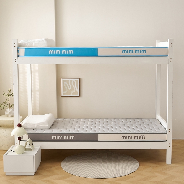 91家纺网 家纺一手货源 找家纺 奇丝雅 2025新款宝石双拼高密记忆棉立体乳胶床垫 宝石灰（9公分）