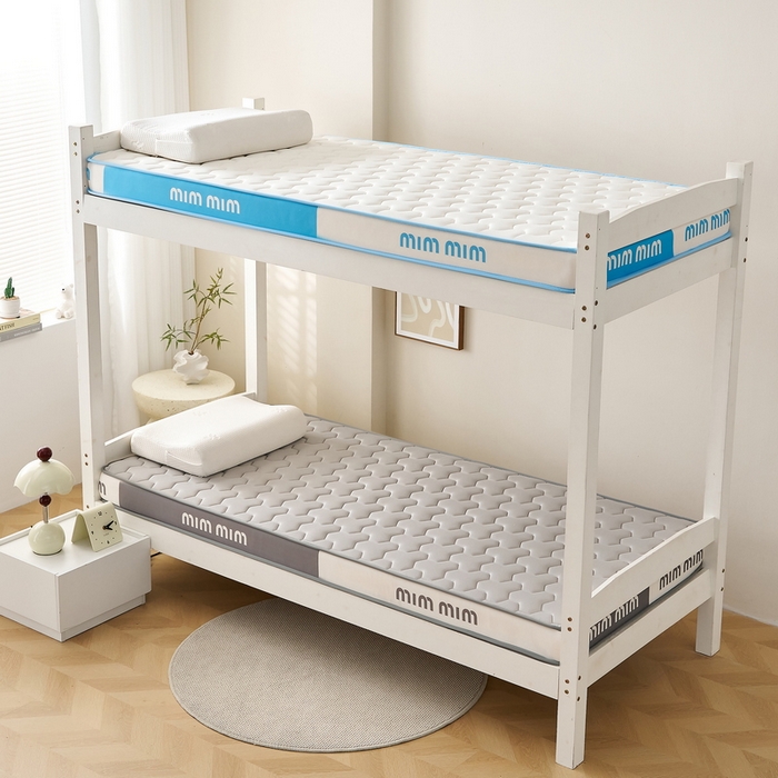 91家纺网 家纺一手货源 找家纺 奇丝雅 2025新款宝石双拼高密记忆棉立体乳胶床垫 宝石灰（9公分）