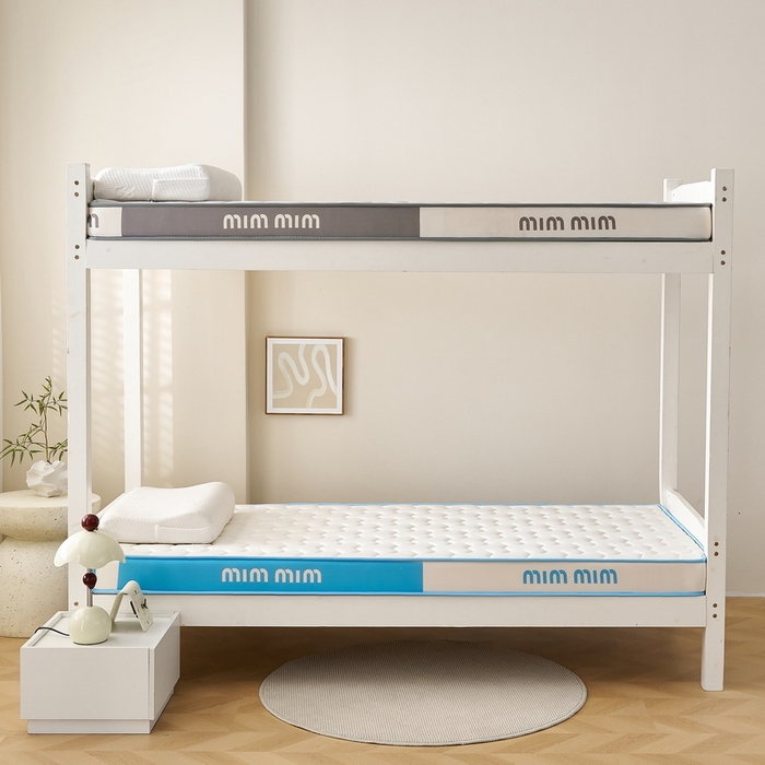 91家纺网 家纺一手货源 找家纺 奇丝雅 2025新款宝石双拼高密记忆棉立体乳胶床垫 宝石蓝（9公分）