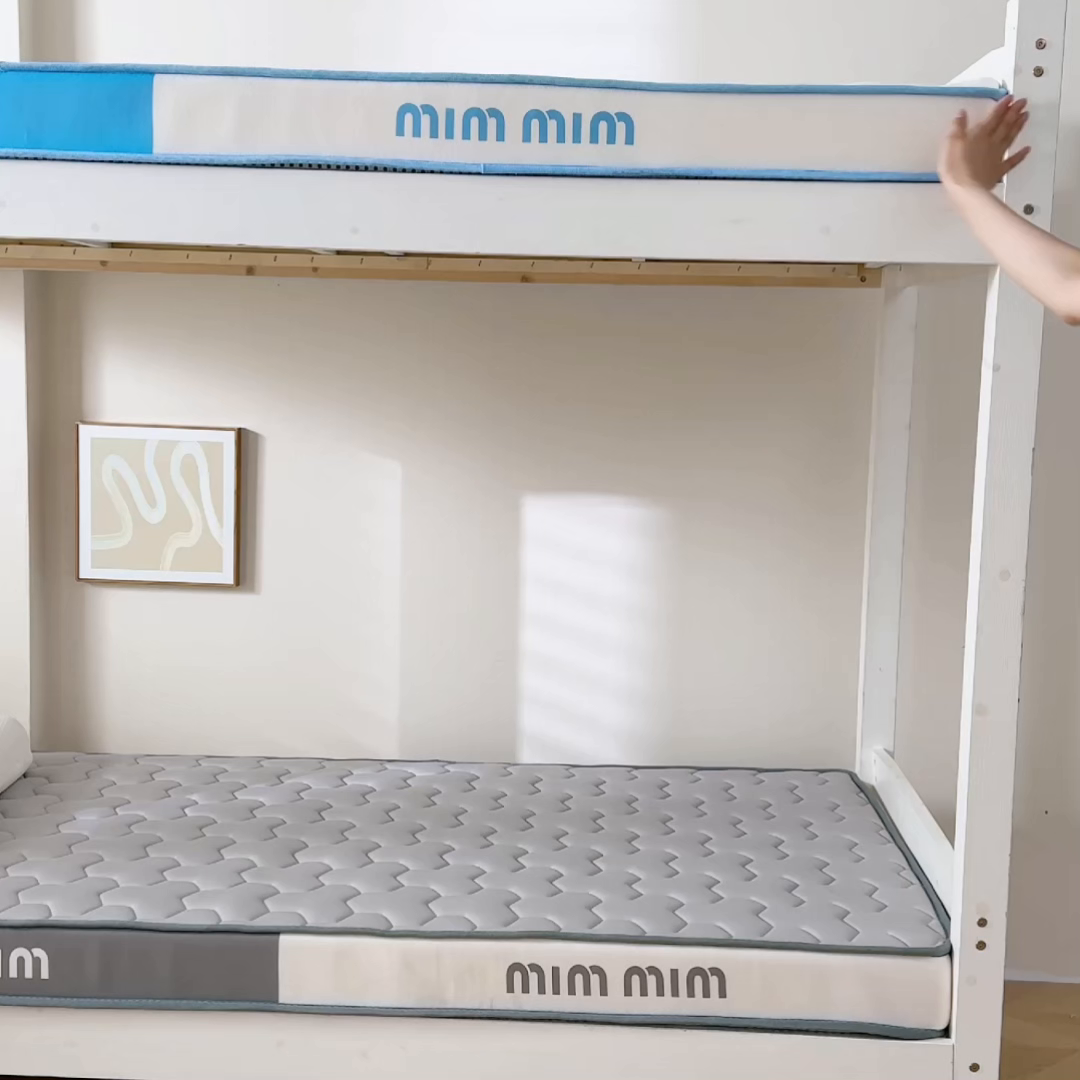 91家纺网 家纺一手货源 找家纺 奇丝雅 2025新款宝石双拼高密记忆棉立体乳胶床垫 宝石灰（9公分）