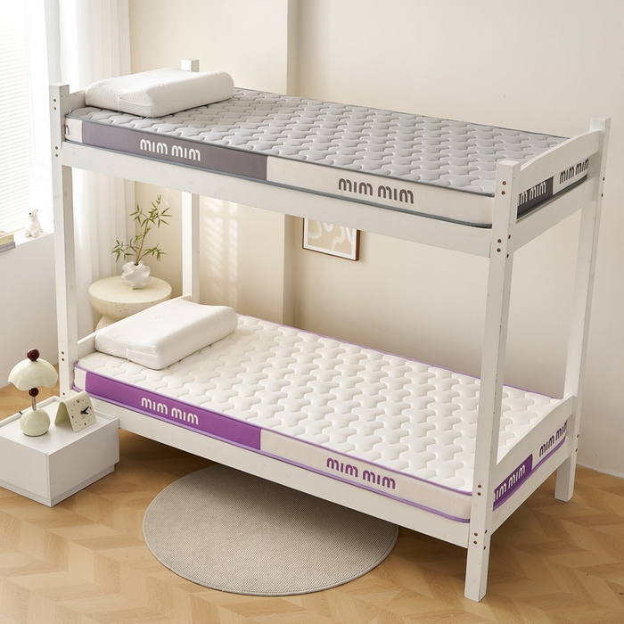 91家纺网 家纺一手货源 找家纺 奇丝雅 2025新款宝石双拼高密记忆棉立体乳胶床垫 宝石紫（6公分）