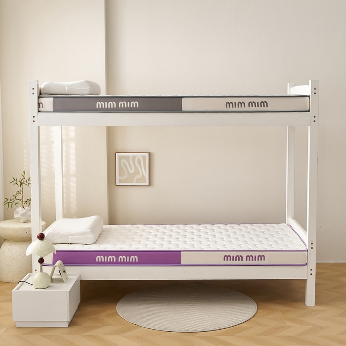 91家纺网 家纺一手货源 找家纺 奇丝雅 2025新款宝石双拼高密记忆棉立体乳胶床垫 宝石紫（6公分）