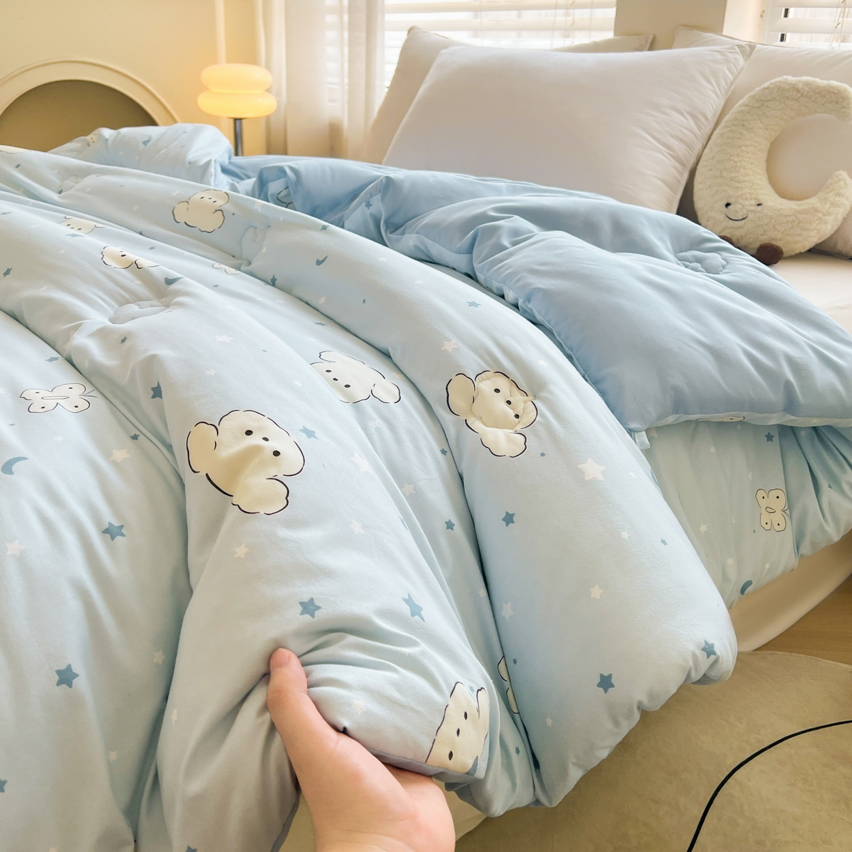 91家纺网 家纺一手货源 找家纺 梵蒂莎 2025秋冬新品云朵棉新疆棉花被冬被棉被被芯被子春秋被心愿小狗秋冬被系列