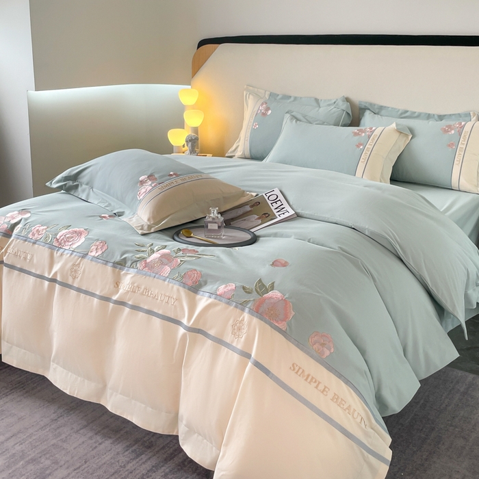 91家纺网 家纺一手货源 找家纺 （总）桃园 2025新款A类长绒棉纯棉不掉毛磨毛高端礼盒四件套-半亩花田