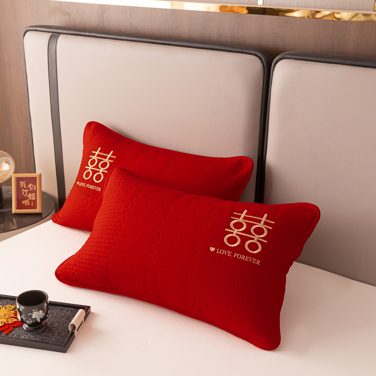 91家纺网 家纺一手货源 找家纺 （总）卓缦家纺 2025新款婚庆加厚软床垫软床笠三件套婚庆床单床盖