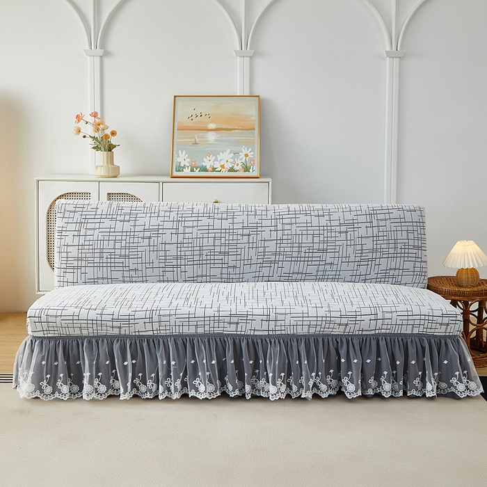 丝绮鹿 2025新款裙边沙发床套 极简-灰