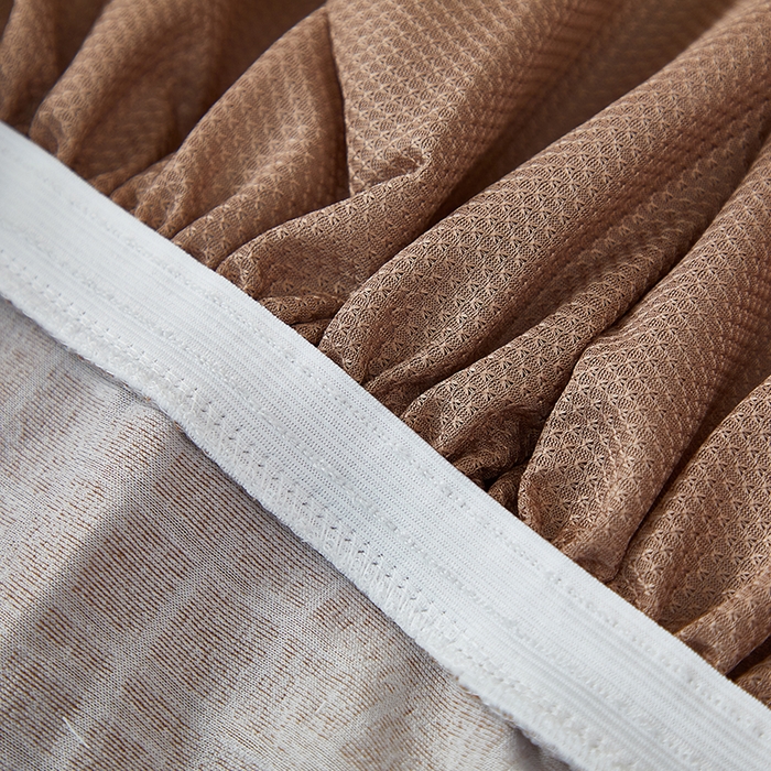 91家纺网 家纺一手货源 找家纺 丝绮鹿 2025新款裙边沙发床套 极简-咖