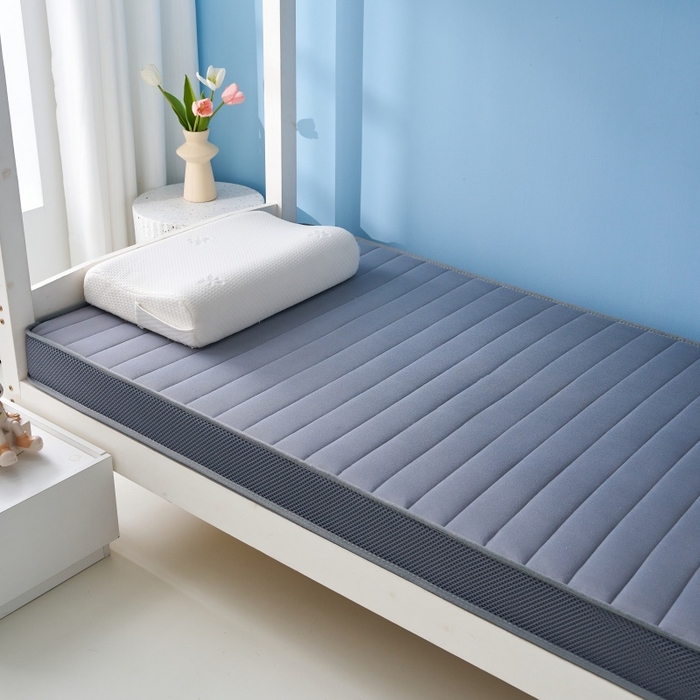 91家纺网 家纺一手货源 找家纺 奇丝雅 2025新款牛奶丝学生宿舍床专用加厚记忆棉海绵立体乳胶床垫【高密记忆棉】 牛奶-灰（9公分）