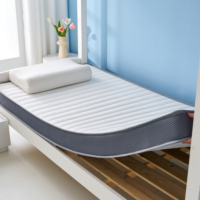 91家纺网 家纺一手货源 找家纺 奇丝雅 2025新款牛奶丝学生宿舍床专用加厚记忆棉海绵立体乳胶床垫【高密记忆棉】 牛奶-白（6公分）