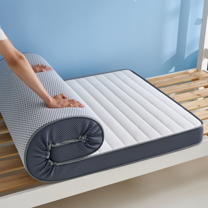 91家纺网 家纺一手货源 找家纺 奇丝雅 2025新款牛奶丝学生宿舍床专用加厚记忆棉海绵立体乳胶床垫【高密记忆棉】 牛奶-白（6公分）