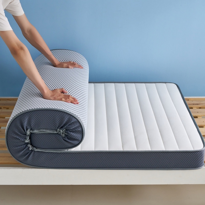 91家纺网 家纺一手货源 找家纺 奇丝雅 2025新款牛奶丝学生宿舍床专用加厚记忆棉海绵立体乳胶床垫【高密记忆棉】 牛奶-白（6公分）