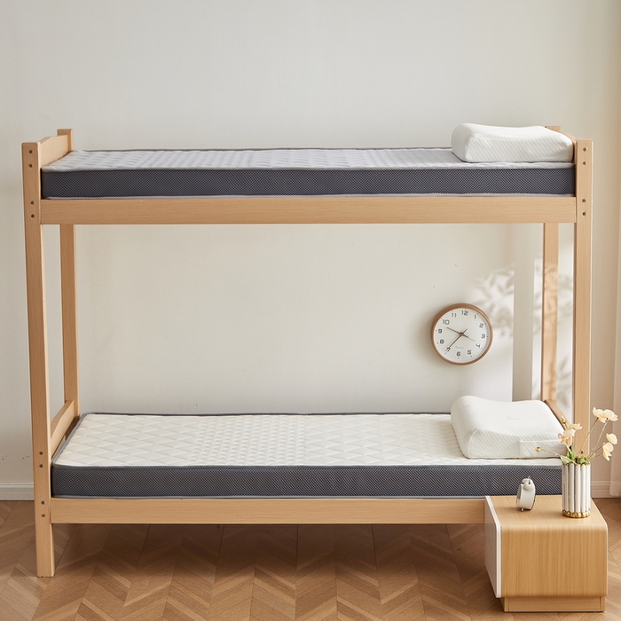 91家纺网 家纺一手货源 找家纺 （总）奇丝雅 2025新款牛奶丝学生宿舍床上下铺专用加厚记忆棉海绵立体乳胶床垫【高密记忆棉】