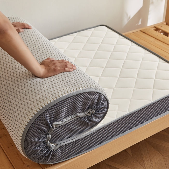 91家纺网 家纺一手货源 找家纺 （总）奇丝雅 2025新款牛奶丝学生宿舍床上下铺专用加厚记忆棉海绵立体乳胶床垫【高密记忆棉】