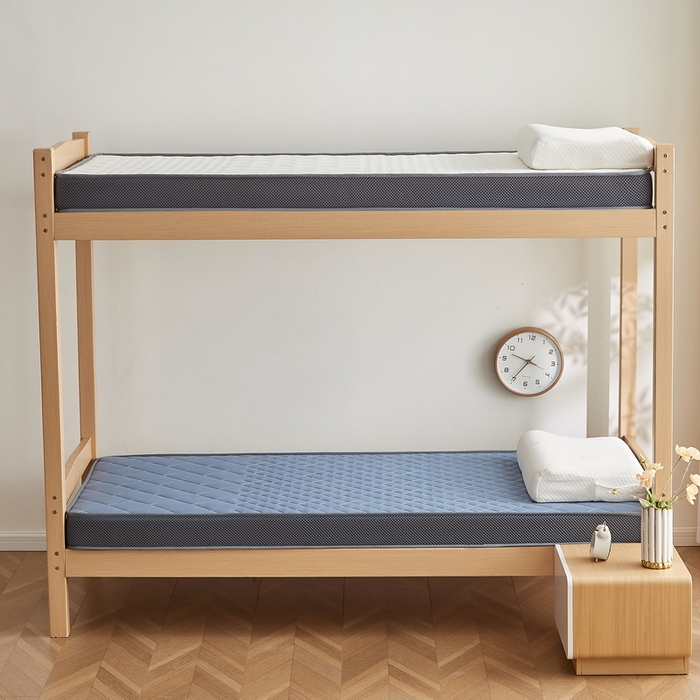 91家纺网 家纺一手货源 找家纺 奇丝雅 2025新款牛奶丝学生宿舍床上下铺专用加厚记忆棉海绵立体乳胶床垫【高密记忆棉】 菱格-兰（9公分）