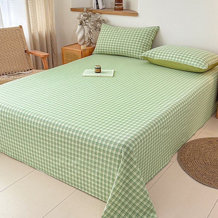 91家纺网 家纺一手货源 找家纺 （总）盛秋2025新款A类亲肤水洗格子单床单