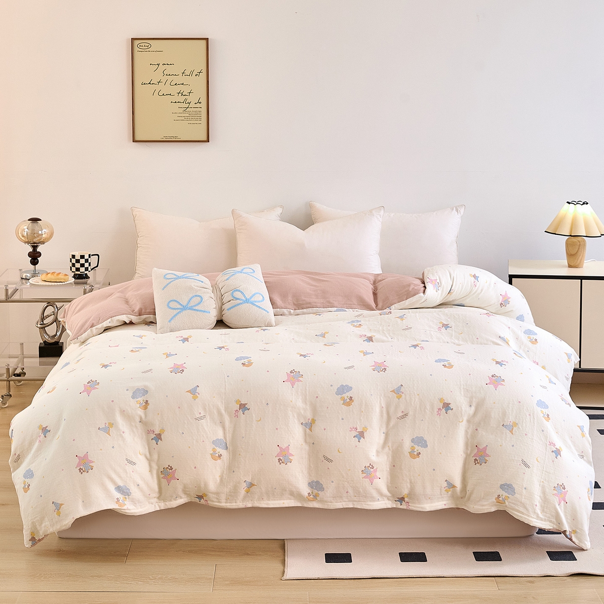 91家纺网 家纺一手货源 找家纺 （总）锦罗绣 2025新款全棉双层纱印花单被套（第二批）