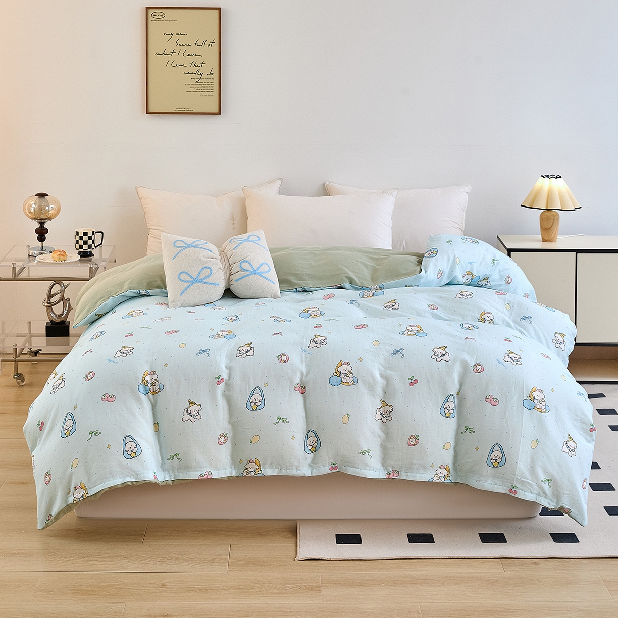 91家纺网 家纺一手货源 找家纺 （总）锦罗绣 2025新款全棉双层纱印花单被套（第二批）