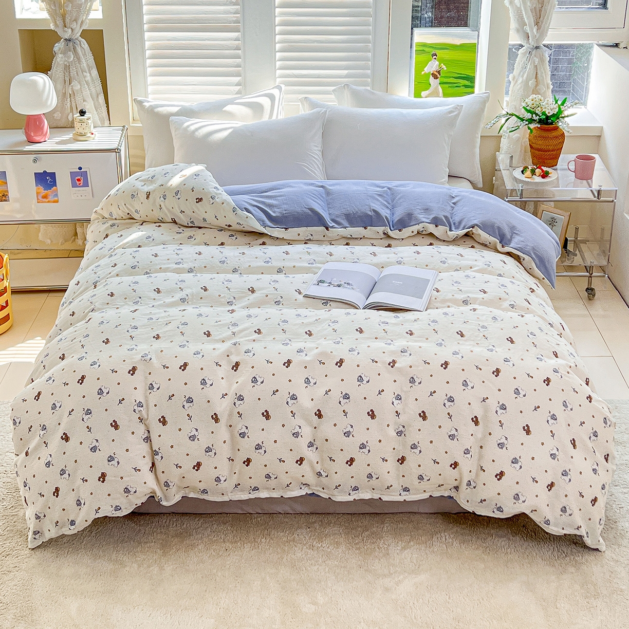 91家纺网 家纺一手货源 找家纺 （总）锦罗绣 2025新款全棉双层纱印花单被套（第二批）