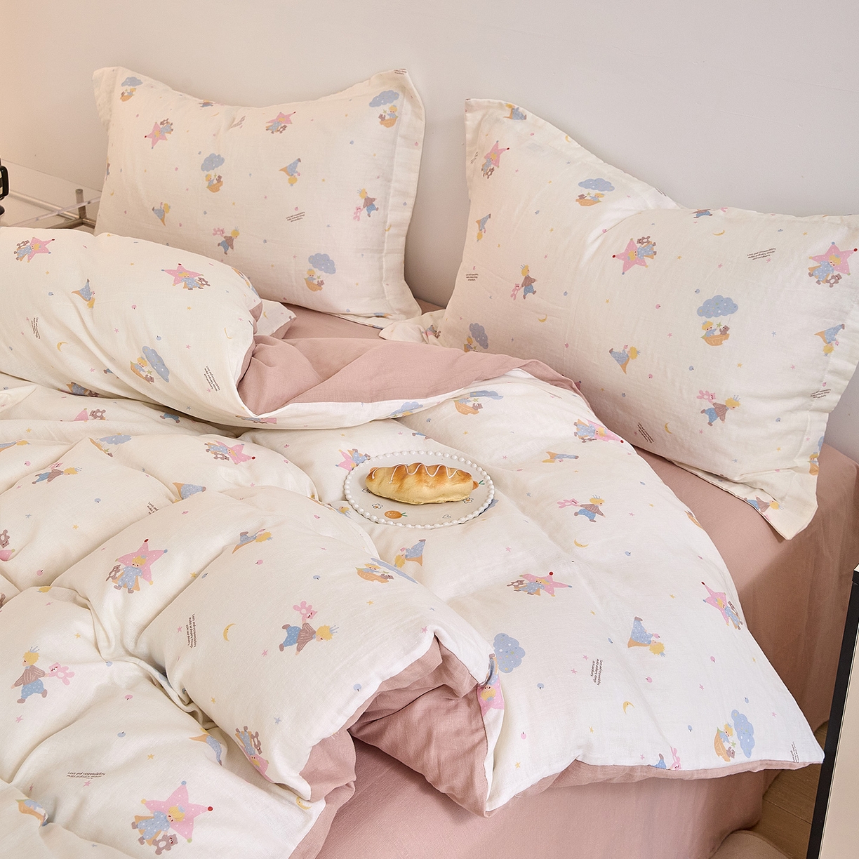 91家纺网 家纺一手货源 找家纺 锦罗绣 2025新款全棉双层纱印花单被套（第二批） 宝贝乐园