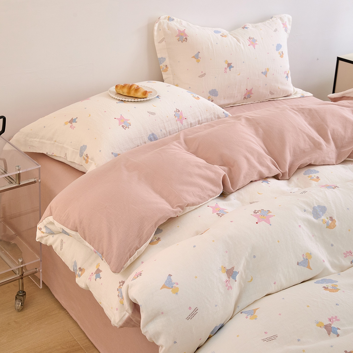 91家纺网 家纺一手货源 找家纺 锦罗绣 2025新款全棉双层纱印花单被套（第二批） 宝贝乐园